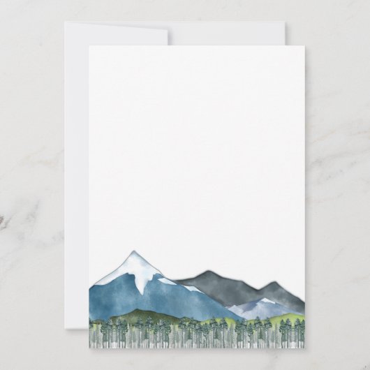 水の色素朴の冒険が赤ちゃんシャワーを始める 招待状 (裏面)