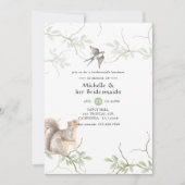 水の色素朴の森のブリデスメイド昼食会 招待状 (正面)