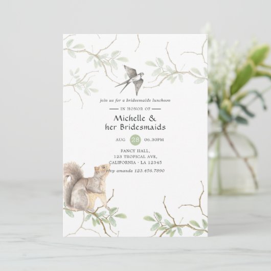 水の色素朴の森のブリデスメイド昼食会 招待状 (スタンド正面)