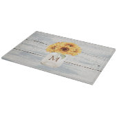 水の色素朴ひまわり花束のメイスンジャー カッティングボード (角)