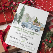 水の色素朴ウッドランドクリスマストラックパーティー 招待状
