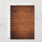 水の色素朴ウッドランド動物ウッドシャワー 招待状 (裏面)