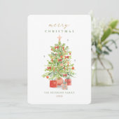 水の色素朴クリスマスツリーのクリスマスパーティーI 招待状 (スタンド正面)