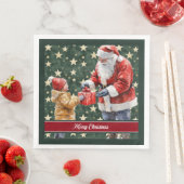 水の色素朴サンタクロースディナーナプキンズ (インサイチュ)