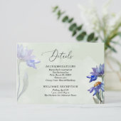 水の色素朴セージ緑&紫デイジー エンクロージャーカード (スタンド正面)