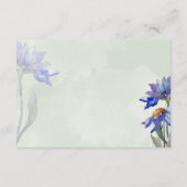 水の色素朴セージ緑&紫デイジー エンクロージャーカード (裏面)