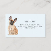 水の色素朴ドッグウォーカーアドベンチャーペットシッター 名刺 (裏面)