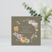 水の色素朴フローラハッピーサンクスギビングカード シーズンカード (スタンド正面)