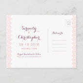 水の色素朴フローラレースは日付を保存 案内ポストカード (裏面)