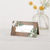 水の色素朴フローラ冬の結婚式 プレイスカード (正面)