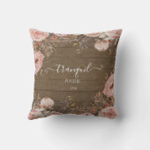 水の色素朴フローラ穏やかな平和な喜び クッション (裏面)