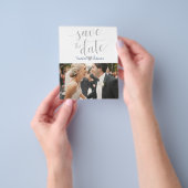 水の色素朴フローラ結婚式の日付を保存F チラシ (手)