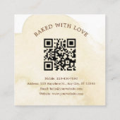 水の色素朴ベーカリーありがとう注文Qrコード スクエア名刺 (裏面)