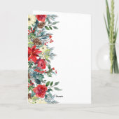 水の色素朴ポインセチア陽気なクリスマスフォト シーズンカード (裏面)