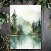 水の色素朴マウンテンレイクフォレ結婚スト サンキューカード