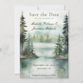 水の色素朴マウンテンレイクフォレ結婚スト セーブザデート (正面)