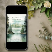 水の色素朴マウンテンレイクフォレ結婚スト 招待状