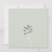 水の色素朴ユーカリプトゥスエレガントな結婚式 招待状 (裏面)