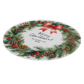 水の色素朴リースメリークリスマス カッティングボード (角)