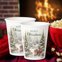 水の色素朴ヴィンテージ雪のクリスマスツリー