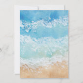 水の色素朴夏の海のビーチ日付を保存 招待状 (裏面)