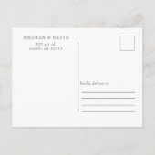 水の色素朴夏の海のビーチ日付を保存 案内ポストカード (裏面)