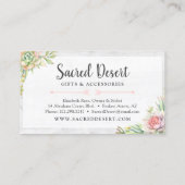 水の色素朴多肉砂漠サボホ 名刺 (裏面)