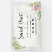 水の色素朴多肉砂漠サボホ 横断幕 (縦)