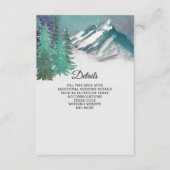 水の色素朴山松冬の結婚式 エンクロージャーカード (正面)