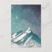 水の色素朴山松冬の結婚式 エンクロージャーカード (裏面)