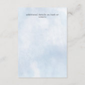 水の色素朴山松冬の結婚式 エンクロージャーカード (裏面)