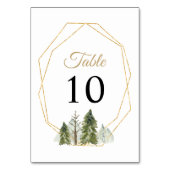 水の色素朴山松冬の結婚式 テーブルナンバー (裏面)