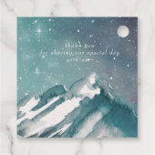 水の色素朴山松冬の結婚式 フェイバータグ (裏面)