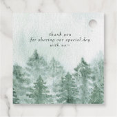 水の色素朴山松冬の結婚式 フェイバータグ (裏面)