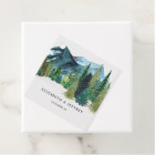 水の色素朴山松冬の結婚式 フェイバータグ (インサイチュ)