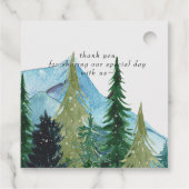 水の色素朴山松冬の結婚式 フェイバータグ (裏面)