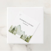 水の色素朴山松冬の結婚式 フェイバータグ (インサイチュ)