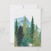 水の色素朴山松冬の結婚式 出欠カード (裏面)