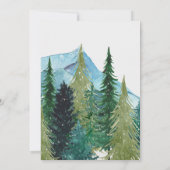 水の色素朴山松冬の結婚式 招待状 (裏面)