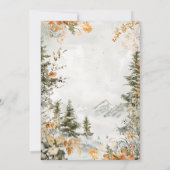 水の色素朴山松冬の結婚式 招待状 (裏面)