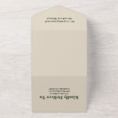 水の色素朴山林の冬の結婚式 オールインワン招待状 (外側)