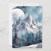 水の色素朴山林の冬の結婚式 セーブザデート (裏面)