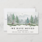 水の色素朴我々は松の木の山を移動している 案内状 (正面)