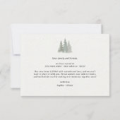 水の色素朴我々は松の木の山を移動している 案内状 (裏面)