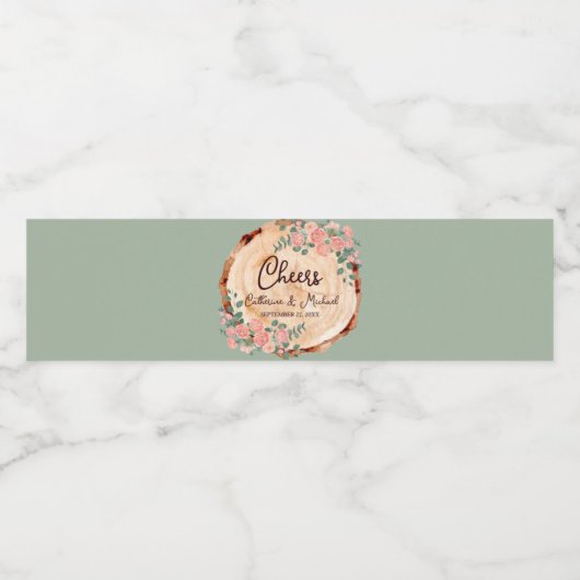 水の色素朴木切りセージ緑 ペットボトルラベル (シングルラベル)