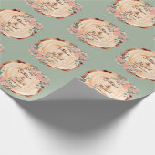 水の色素朴木切りセージ緑 ラッピングペーパー (角)