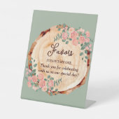 水の色素朴木切りセージ緑 台座サイン (正面)