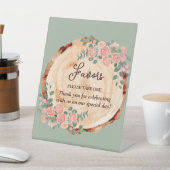 水の色素朴木切りセージ緑 台座サイン (インサイチュ)