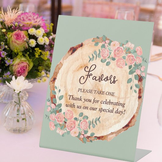 水の色素朴木切りセージ緑 台座サイン