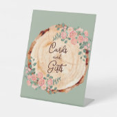 水の色素朴木切りセージ緑 台座サイン (正面)